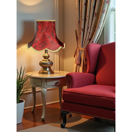 Paisley Jacquard Red and Gold Modern Lampshade