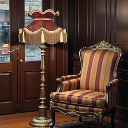 Paisley Jacquard Red Victorian Lampshade