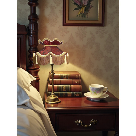 Paisley Jacquard Red Victorian Lampshade