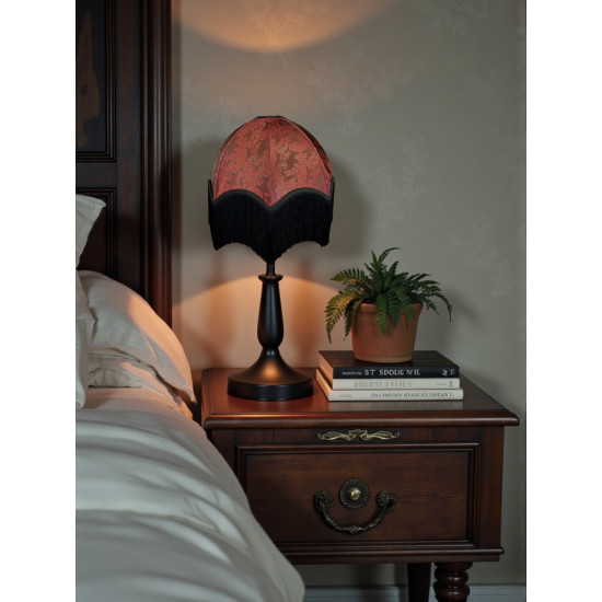 Paisley Jacquard Red Black Parachute Dome Lampshade