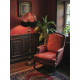 Paisley Jacquard Red Black Dome Lampshade