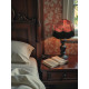Paisley Jacquard Red Black Dome Lampshade