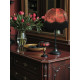 Paisley Jacquard Red Black Dome Lampshade
