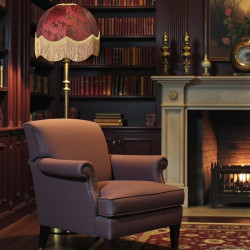 Paisley Jacquard Red Dome Lampshade