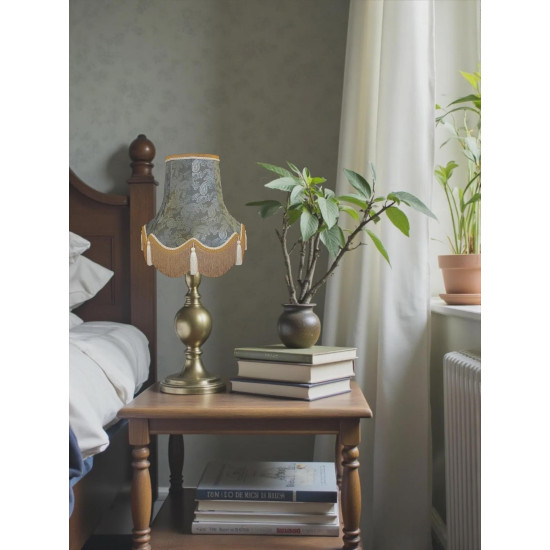 Paisley Jacquard Slate Blue Lampshade