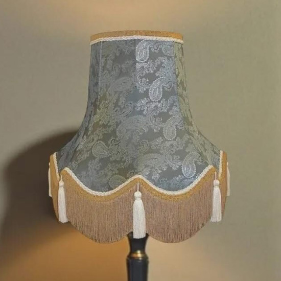 Paisley Jacquard Slate Blue Lampshade