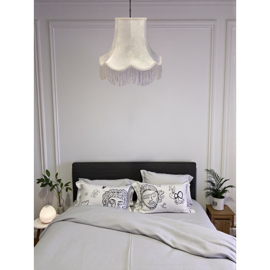 Paisley Jacquard White Lampshade