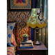 Bird of Juno Peacock Feather Scalloped Fabric Lampshades