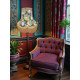 Peacock Dance Black Gold Fabric Lampshades