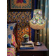 Peacock Dance Black Gold Fabric Lampshades
