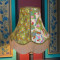 Bird of Juno Peacock Feather Cream Scalloped Fabric Lampshades