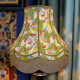 Exotic Peacock Cream Double Scallop Fabric Lampshades