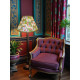 Peacock Plume Cream Fabric Lampshades