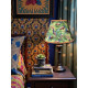 Peacock Plume Green and Gold Fabric Lampshades
