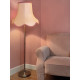 Baby Pink Modern Scalloped Fabric Lampshades