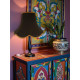 Black and Gold Braid Modern Scalloped Fabric Lampshades