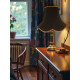 Black and Gold Braid Modern Scalloped Fabric Lampshades