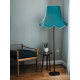 Azure Blue Modern Scalloped Fabric Lampshades