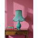 Duck Egg Blue Modern Fabric Scalloped Lampshades