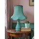 Duck Egg Blue Modern Fabric Scalloped Lampshades