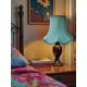 Duck Egg Blue Modern Fabric Scalloped Lampshades