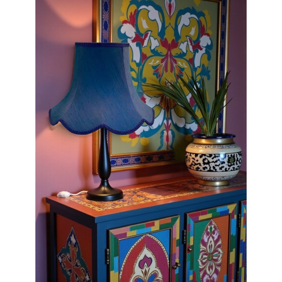 Navy Blue Modern Fabric Lampshade