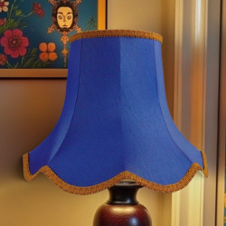 Royal Blue and Gold Modern Fabric Lampshades