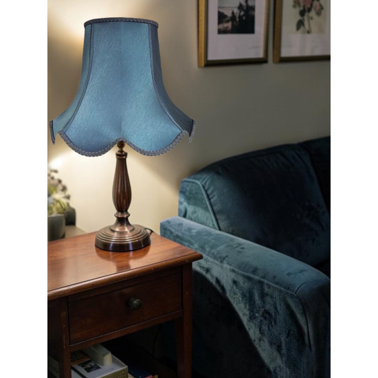 Slate Blue Modern Fabric Lampshades