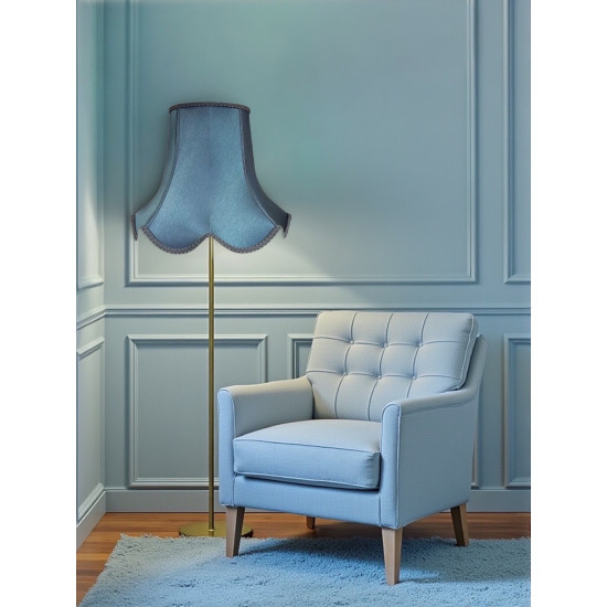 Slate Blue Modern Fabric Lampshades