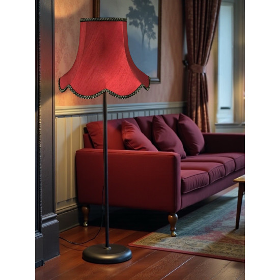 Burgundy Red and Black Modern Fabric Lampshades