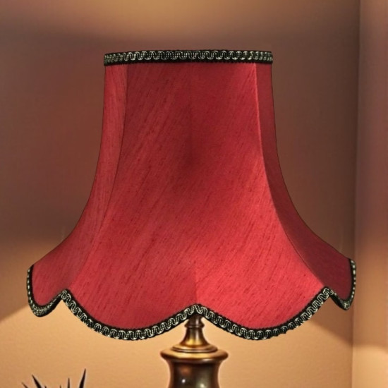 Burgundy Red and Black Modern Fabric Lampshades