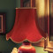 Burgundy Red and Gold Modern Fabric Lampshades
