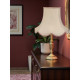 Cream and Burgundy Red Modern Scalloped Fabric Lampshades