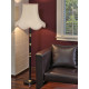 Cream and Burgundy Red Modern Scalloped Fabric Lampshades
