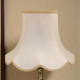 Cream and Gold Modern Scalloped Fabric Lampshades