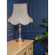 Cream and Navy Blue Modern Scalloped Fabric Lampshades