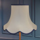 Cream and Navy Blue Modern Scalloped Fabric Lampshades