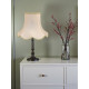 Cream and Light Green Modern Scalloped Fabric Lampshades