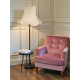 Cream and Pink Cottage Modern Scalloped Fabric Lampshades