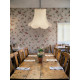Cream and Pink Cottage Modern Scalloped Fabric Lampshades
