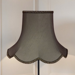Pewter Grey and Black Modern Fabric Lampshades