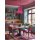 Fuchsia Pink Modern Fabric Lampshades
