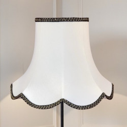 White With Black and Gold Modern Fabric Lampshades