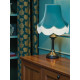 Azure Blue Scalloped Fabric Lampshades
