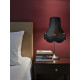 Black and Burgundy Rose Scalloped Fabric Lampshades