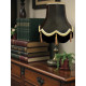 Black and Gold Tassled Scalloped Fabric Lampshades