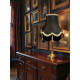 Black and Gold Tassled Scalloped Fabric Lampshades