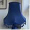 Navy Blue Tassel Scalloped Fabric Lampshades