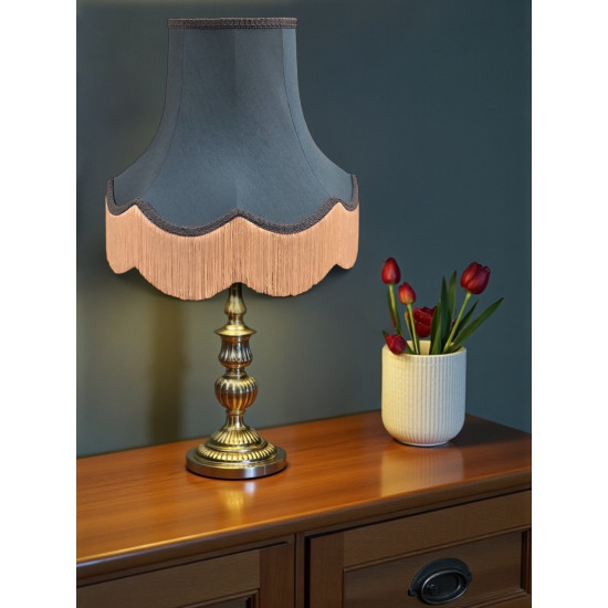 Slate Blue Fabric Lampshades