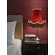Burgundy Red and Gold Fringe Fabric Lampshades
